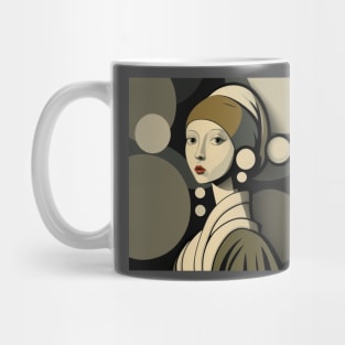 Illustration of Girl with a Pearl Earring by Johannes Vermeer Mug